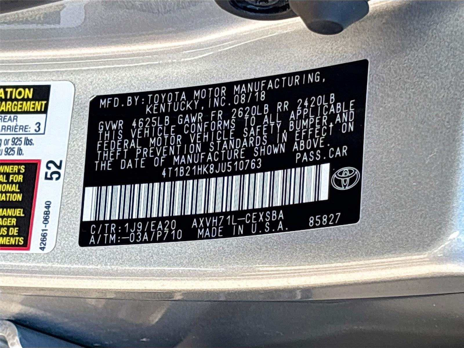 2018 Toyota Camry Hybrid XLE