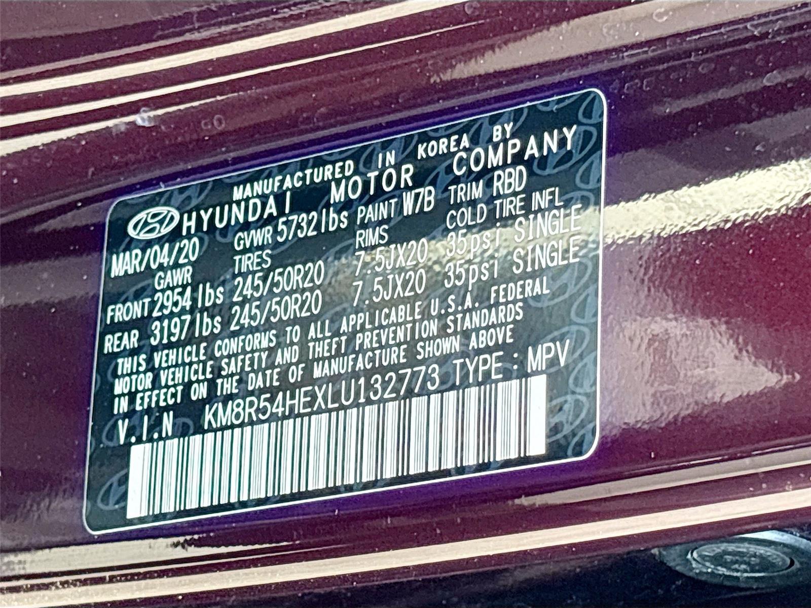 2020 HYUNDAI PALISADE LIMITE