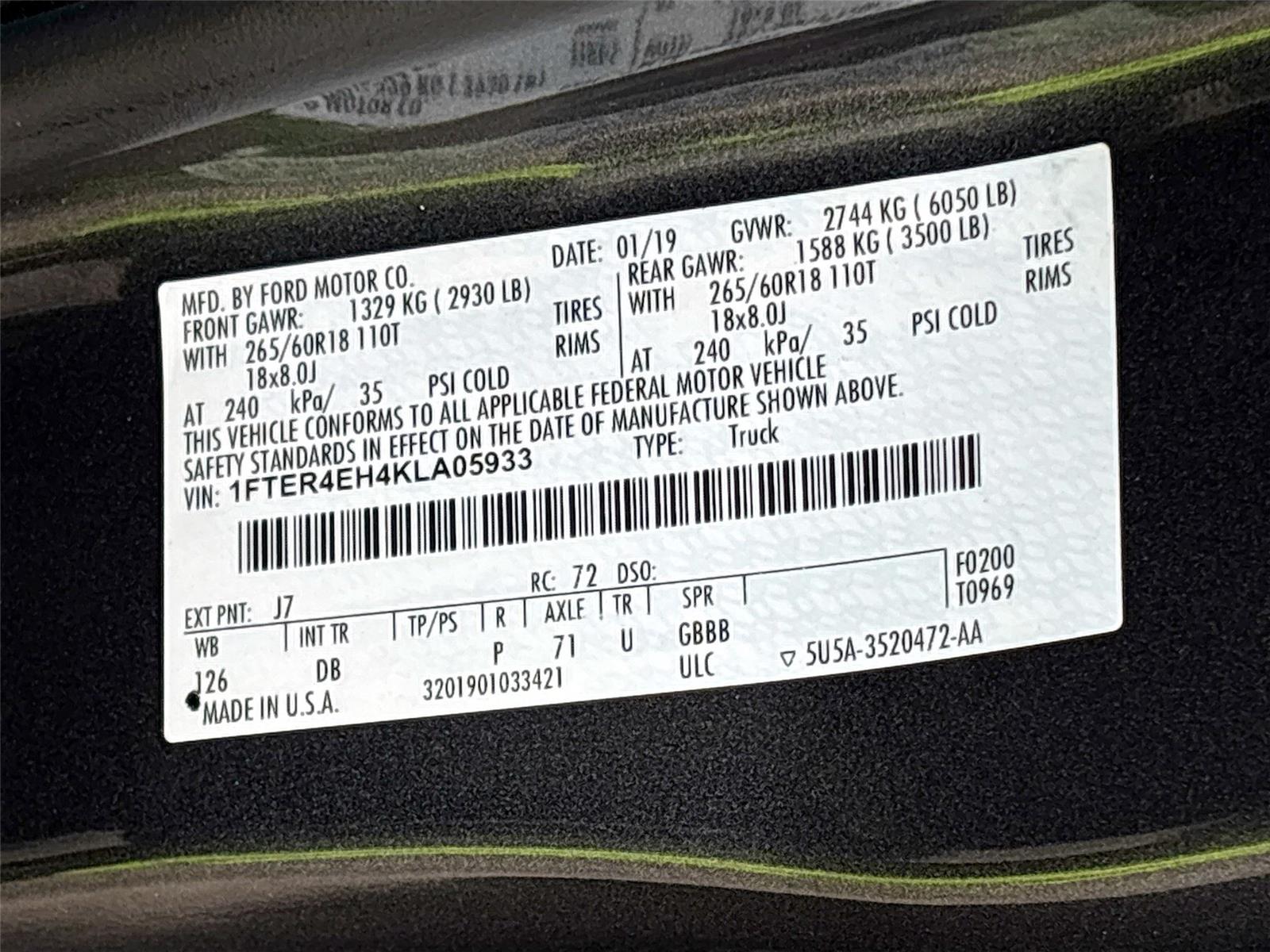 2019 Ford Ranger LARIAT