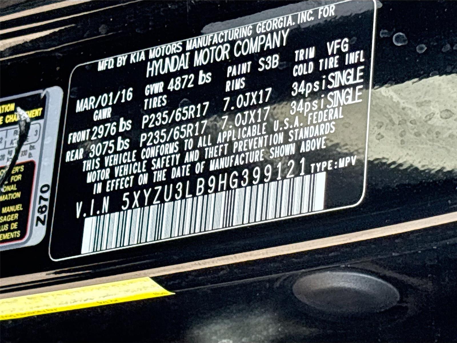 2017 Hyundai Santa Fe Sport 2.4L