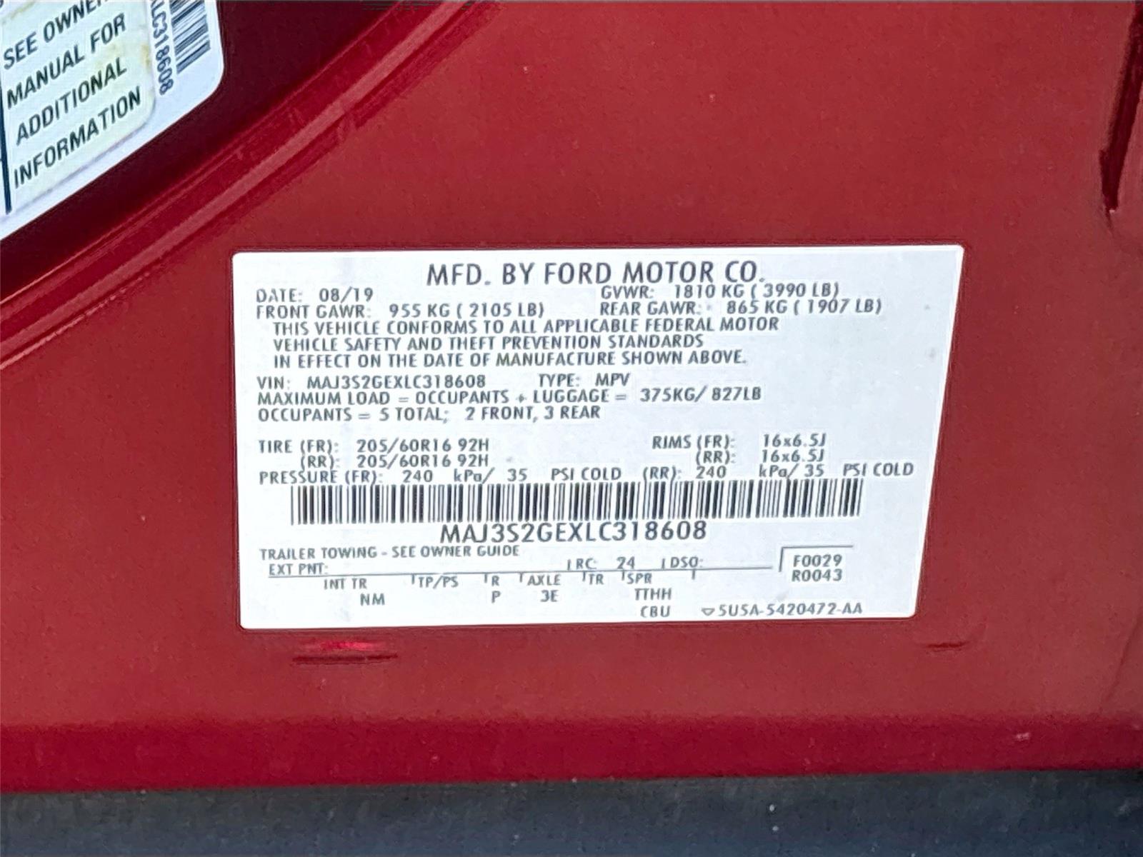 2020 Ford EcoSport SE