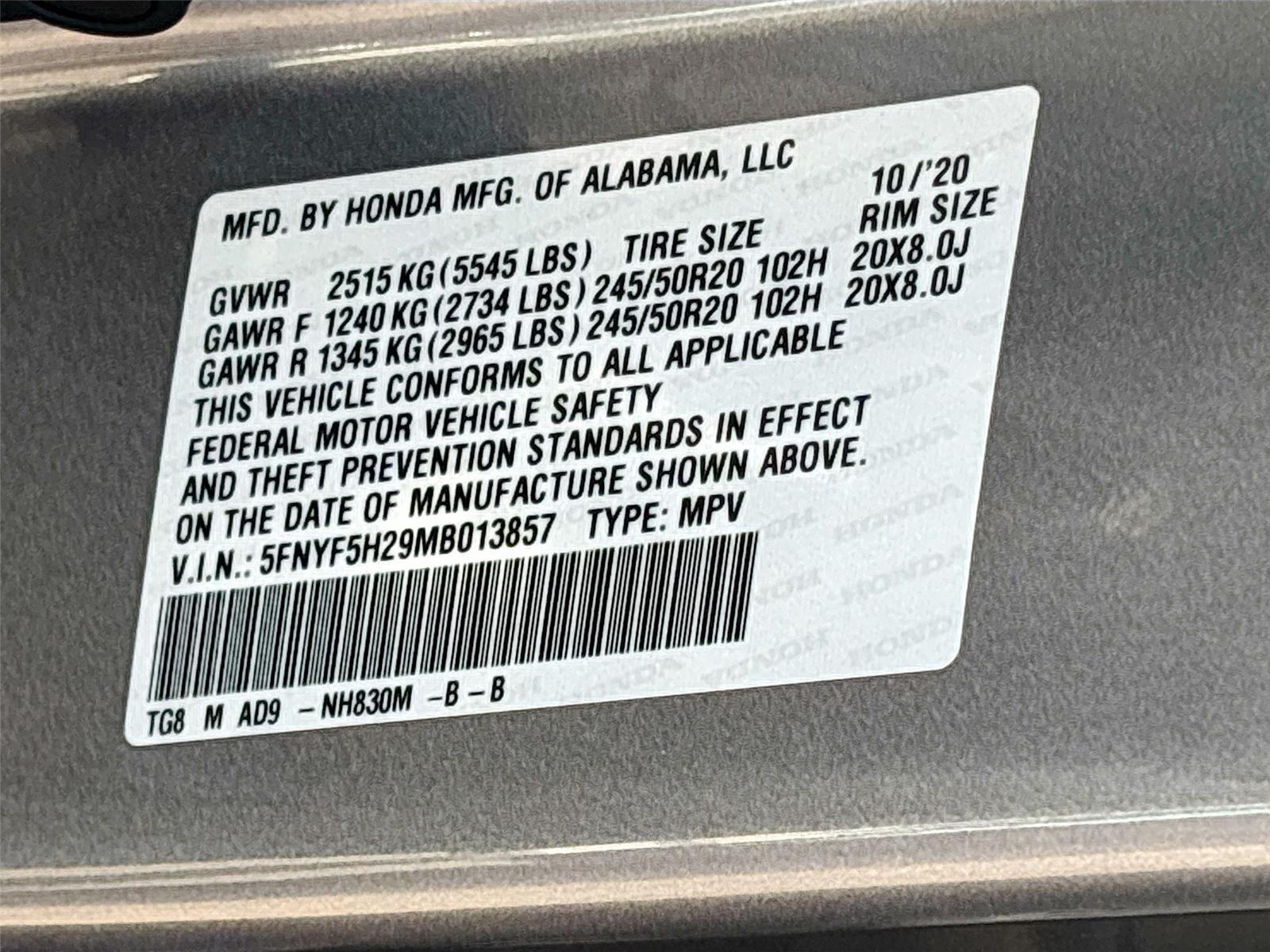 2021 Honda Pilot Special Edition