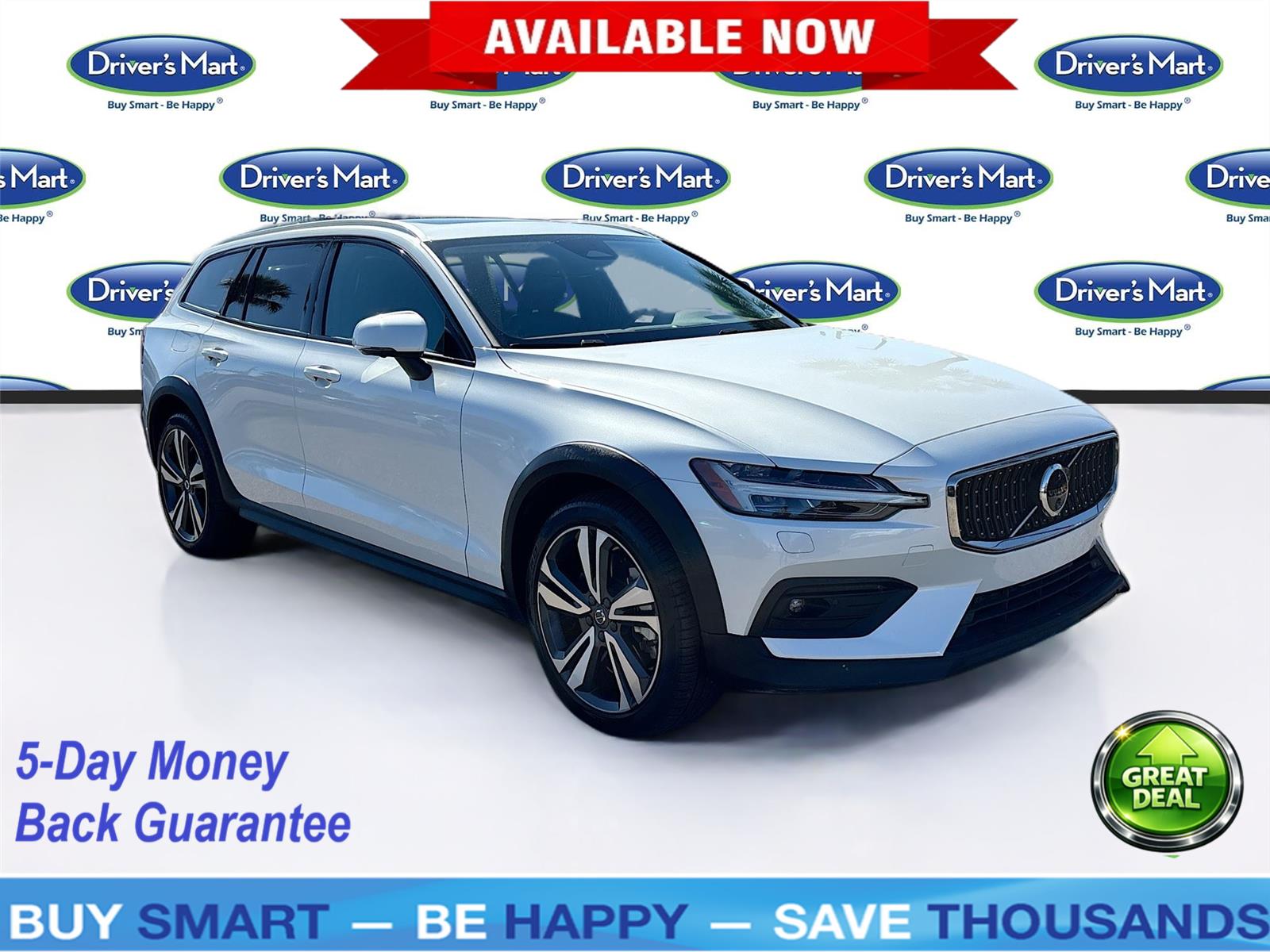 White 2025 Volvo V60 Cross Country B5 Plus AWD Wagon All-Wheel Drive Automatic