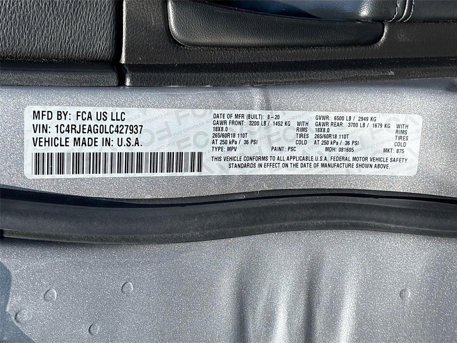 2020 Jeep Grand Cherokee Laredo E