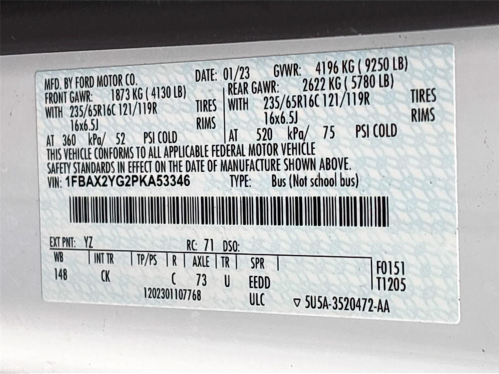 2023 Ford Transit 350 XLT