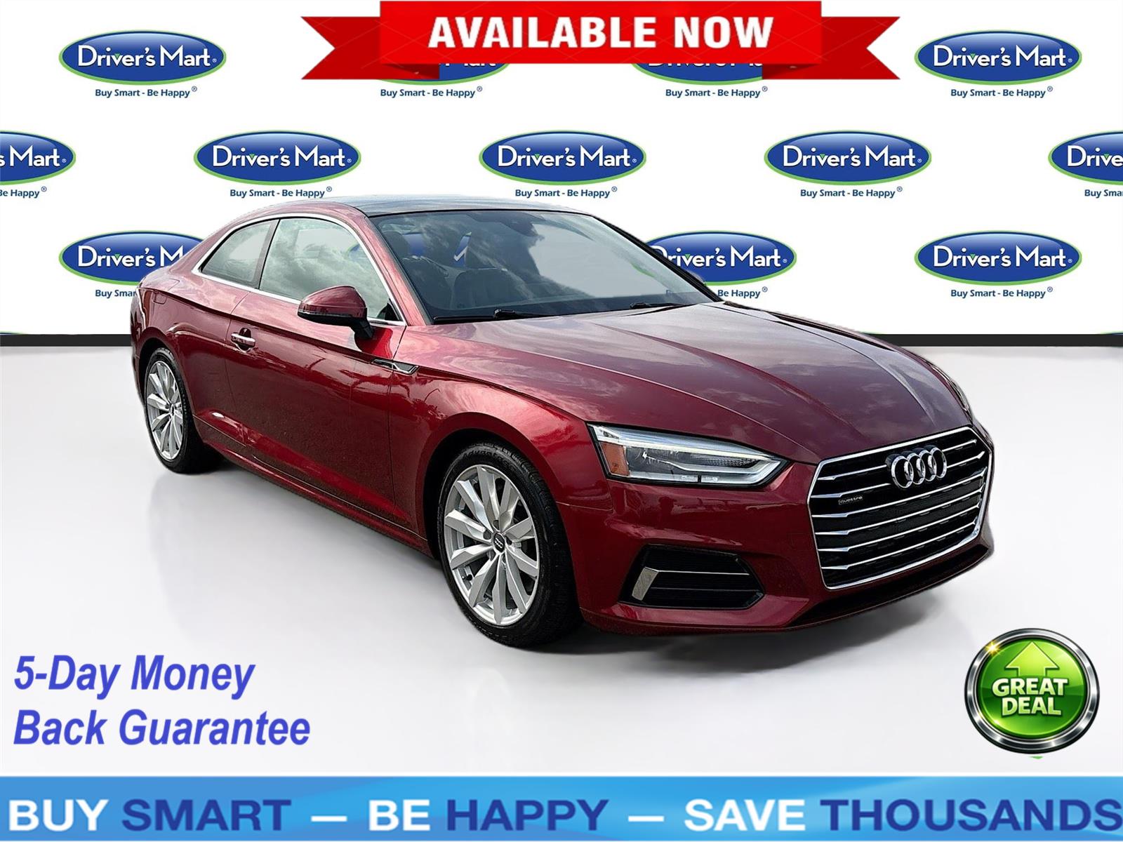 Matador Red Metallic 2018 Audi A5 2.0T quattro Premium Coupe AWD Coupe All-Wheel Drive Automatic