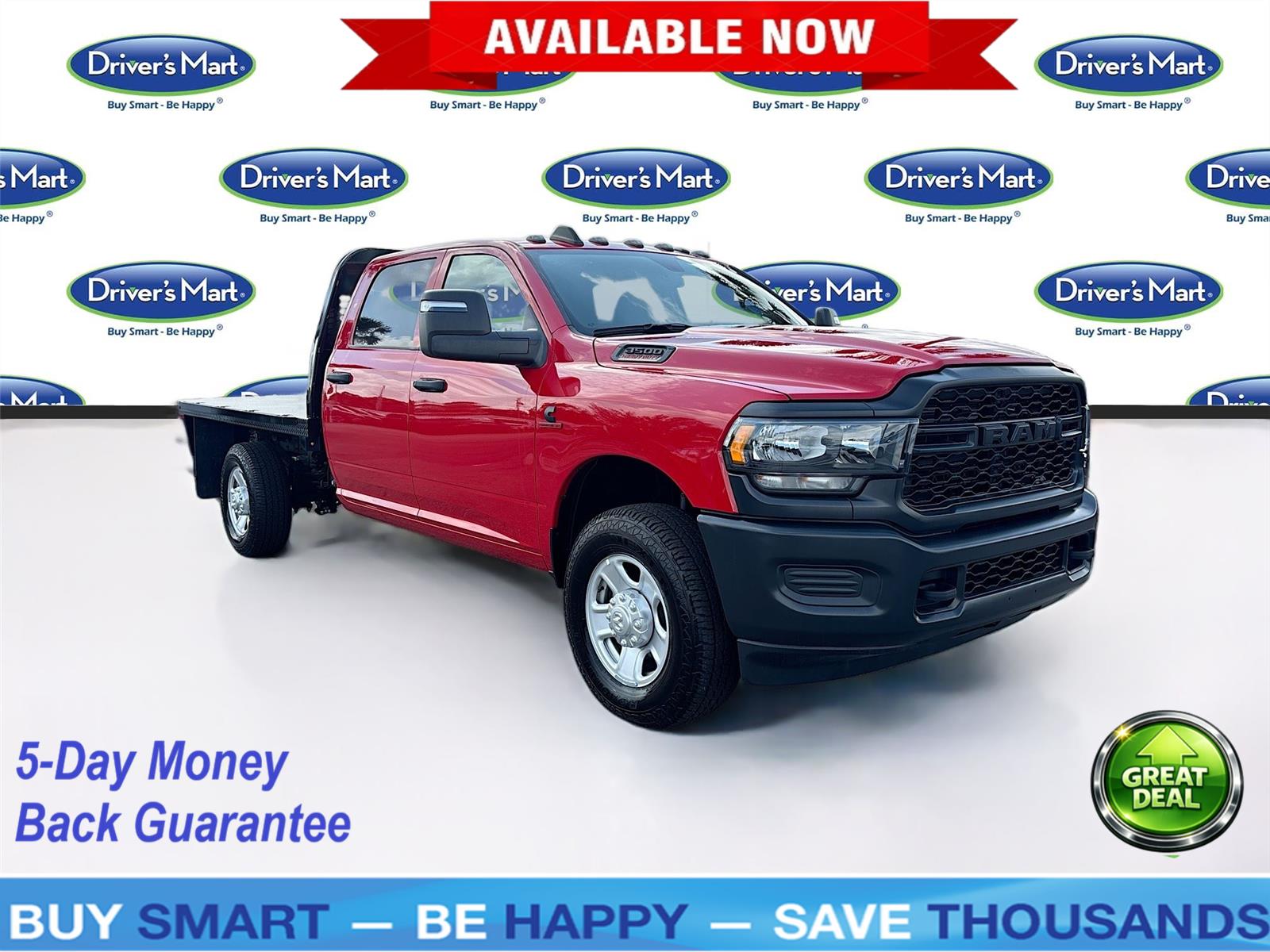Flame Red Clearcoat 2024 RAM 3500 Chassis Tradesman Crew Cab LB RWD Pickup Truck 4X2 6-Speed Automatic