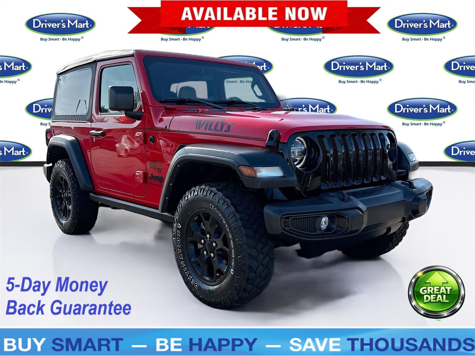Firecracker Red Clear Coat 2022 Jeep Wrangler Willys 4WD SUV / Crossover Four-Wheel Drive 6-Speed Manual