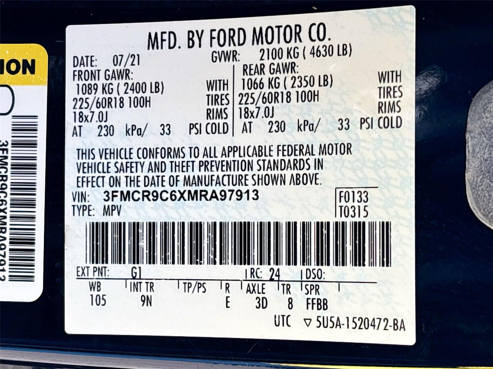 2021 Ford Bronco Sport Outer Banks