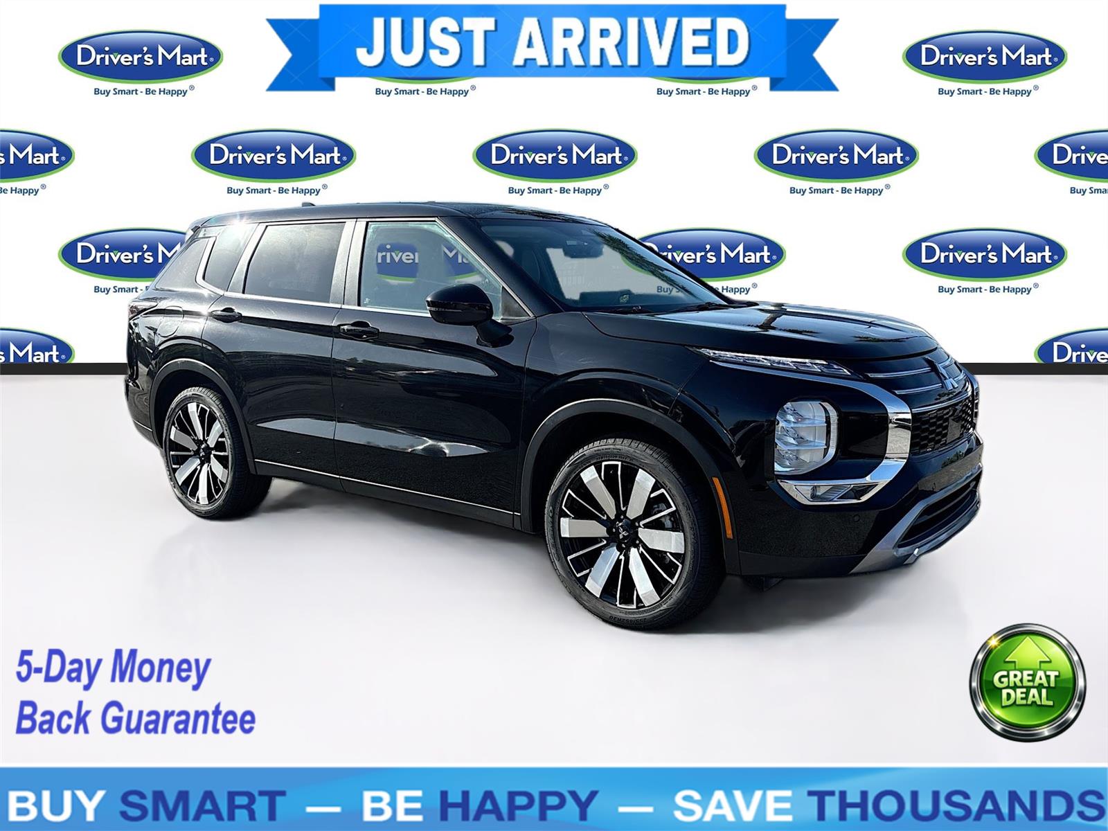 Black 2025 Mitsubishi Outlander SE FWD SUV / Crossover Front-Wheel Drive Continuously Variable Transmission