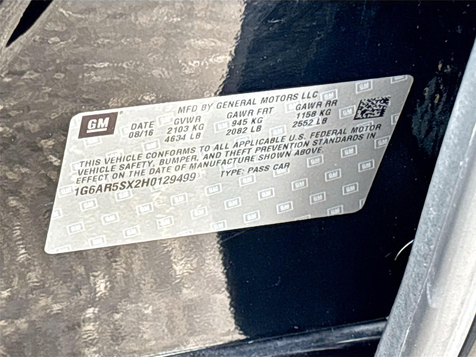 2017 Cadillac CTS Sedan Luxury RWD