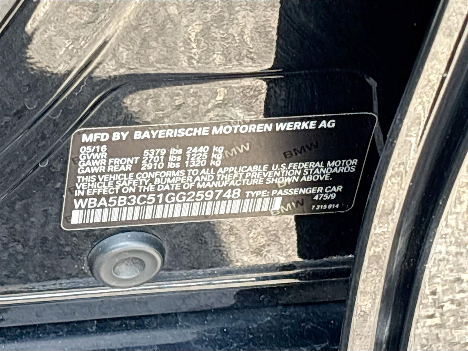 2016 BMW 5 Series 535i xDrive