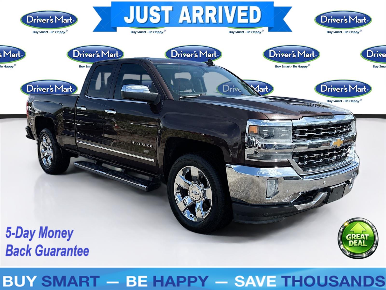 Autumn Bronze Metallic 2016 Chevrolet Silverado 1500 LTZ Double Cab 4WD Pickup Truck Four-Wheel Drive 6-Speed Automatic