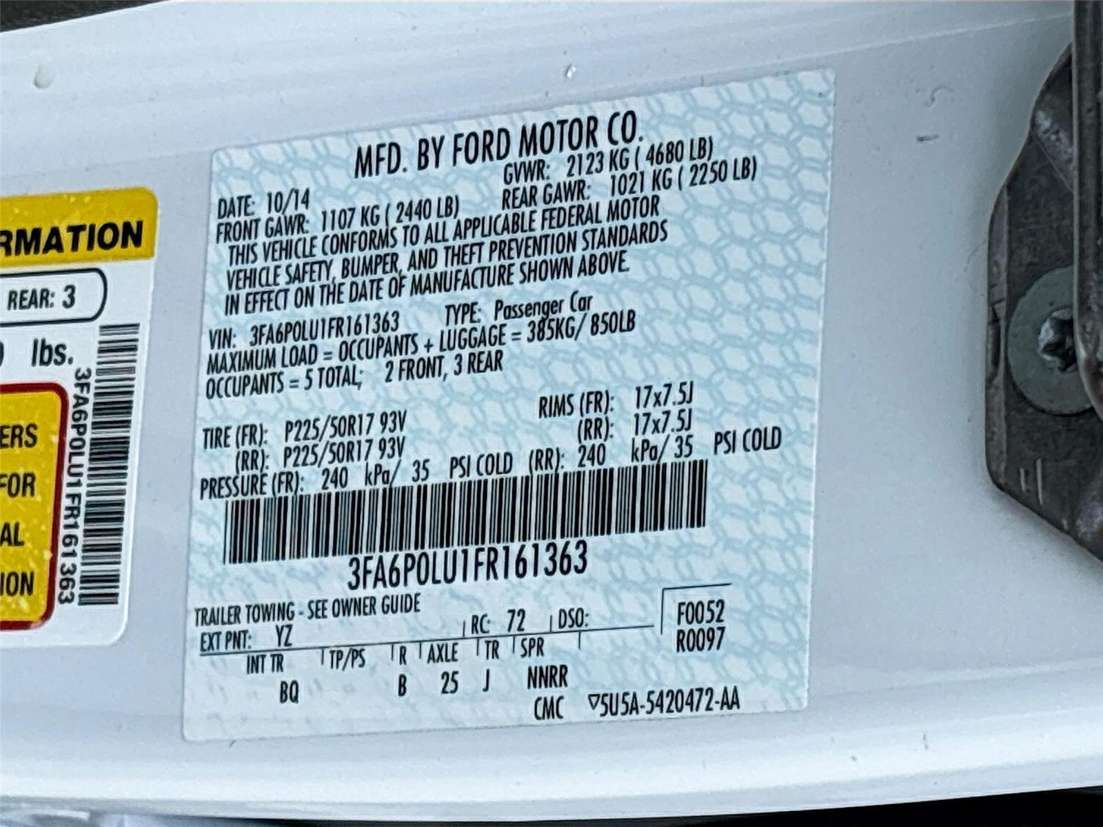 2015 Ford Fusion SE Hybrid