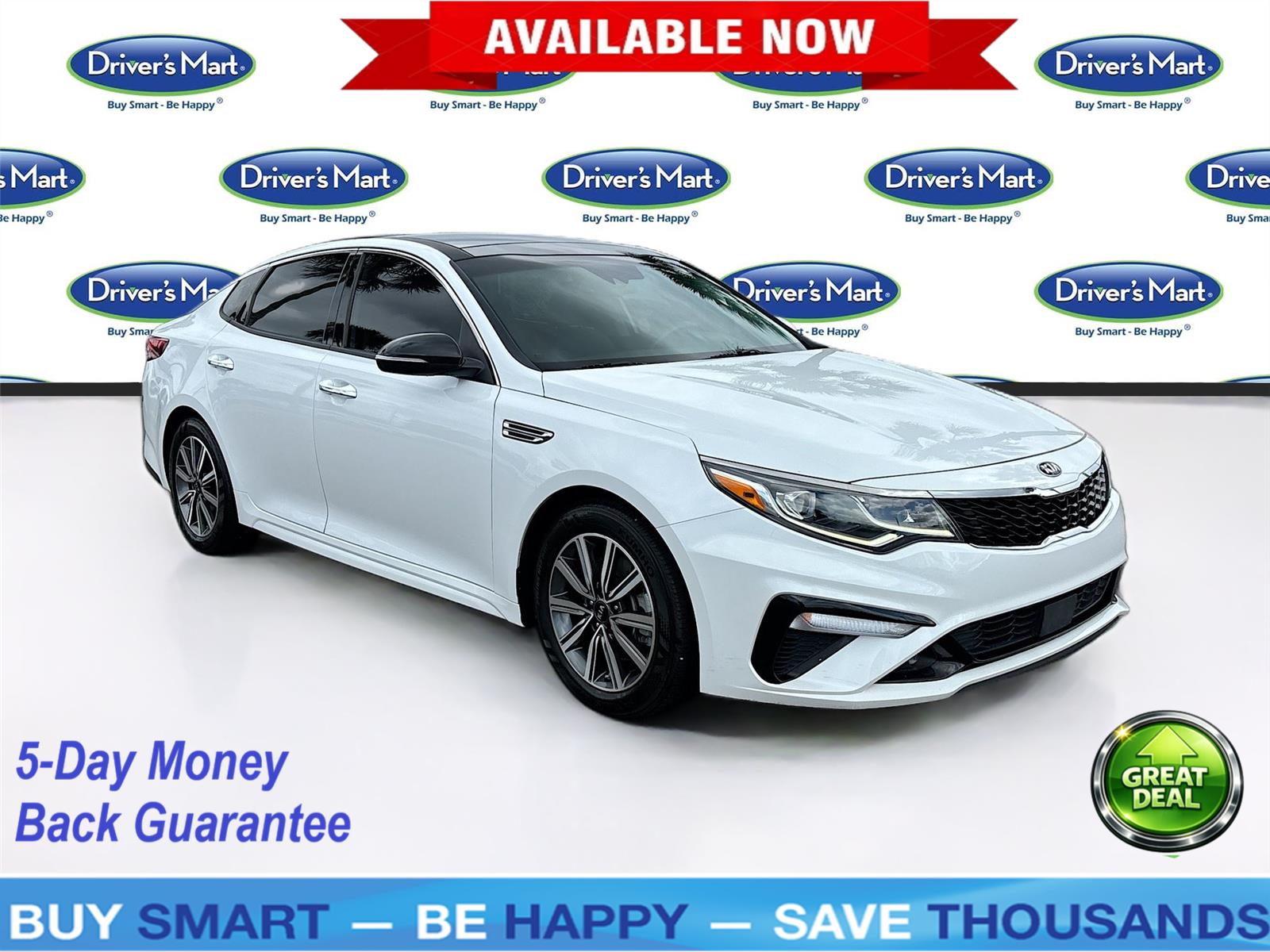 Snow White Pearl 2020 Kia Optima Sedan Front-Wheel Drive 7-Speed Automatic