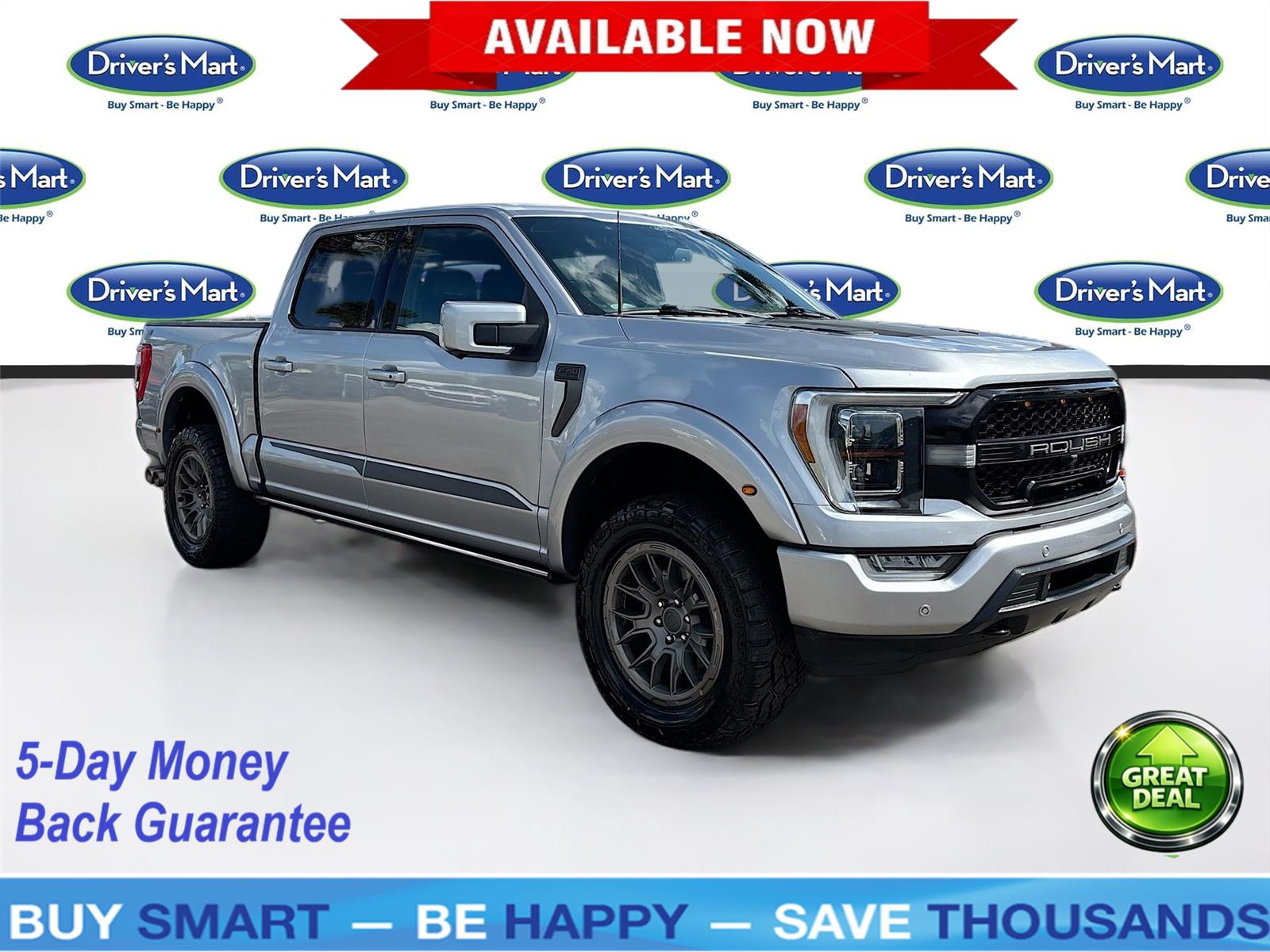 Iconic Silver 2022 Ford F-150 Pickup Truck Four-Wheel Drive Automatic