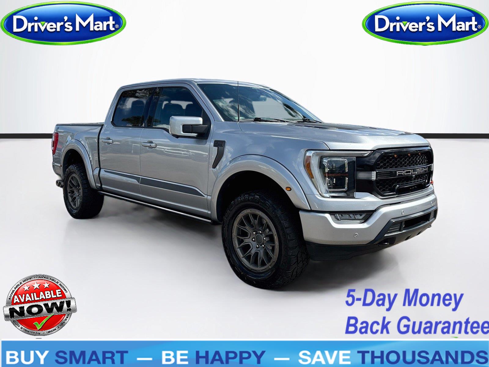 Iconic Silver 2022 Ford F-150 Pickup Truck Four-Wheel Drive Automatic