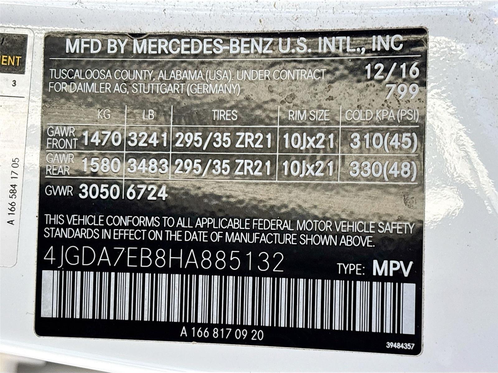 2017 Mercedes-Benz GLE AMG GLE 63