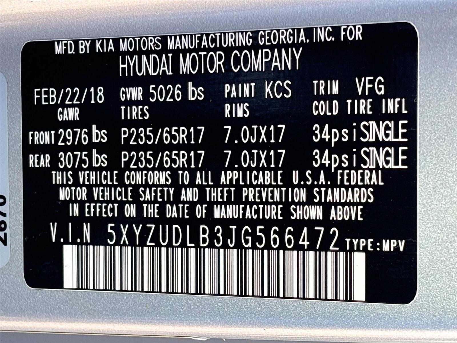 2018 Hyundai Santa Fe Sport 2.4L