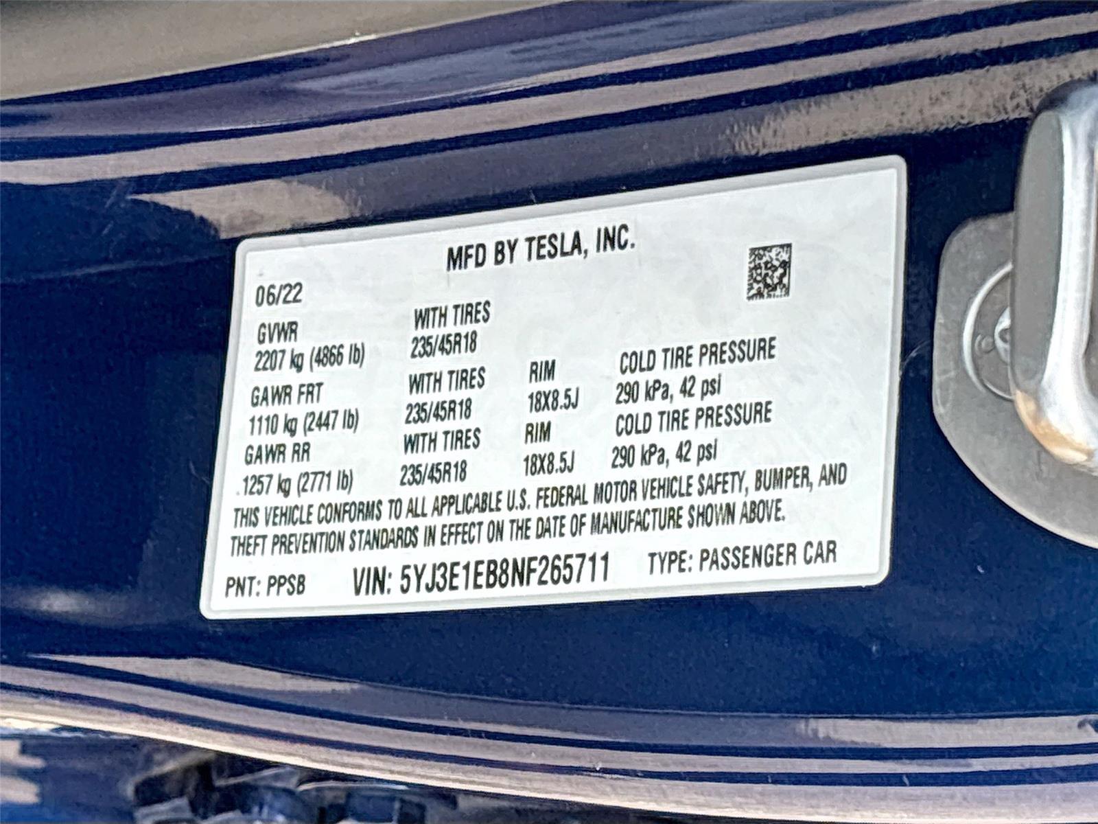 2022 Tesla Model 3 Long Range