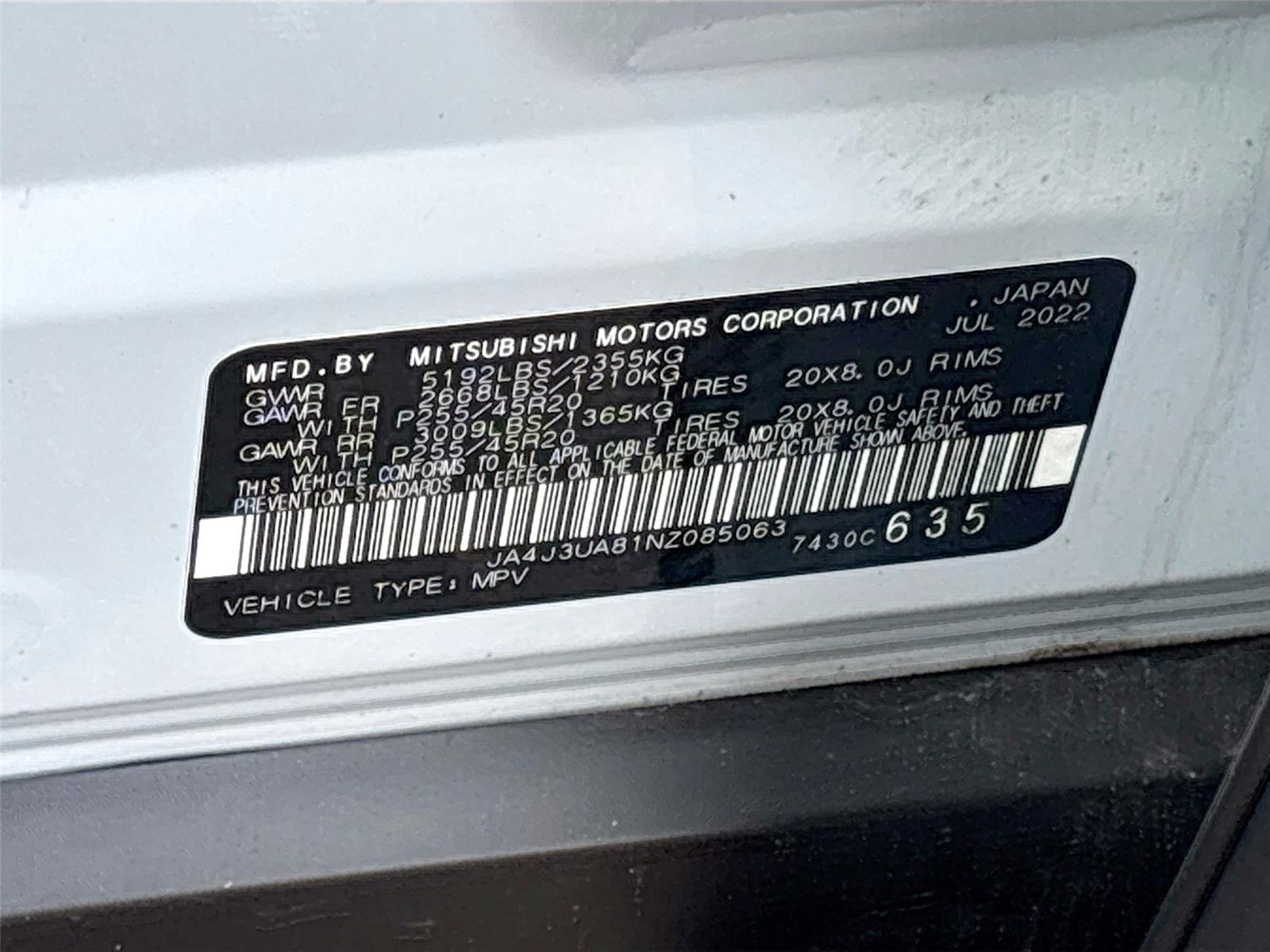 2022 Mitsubishi Outlander SE