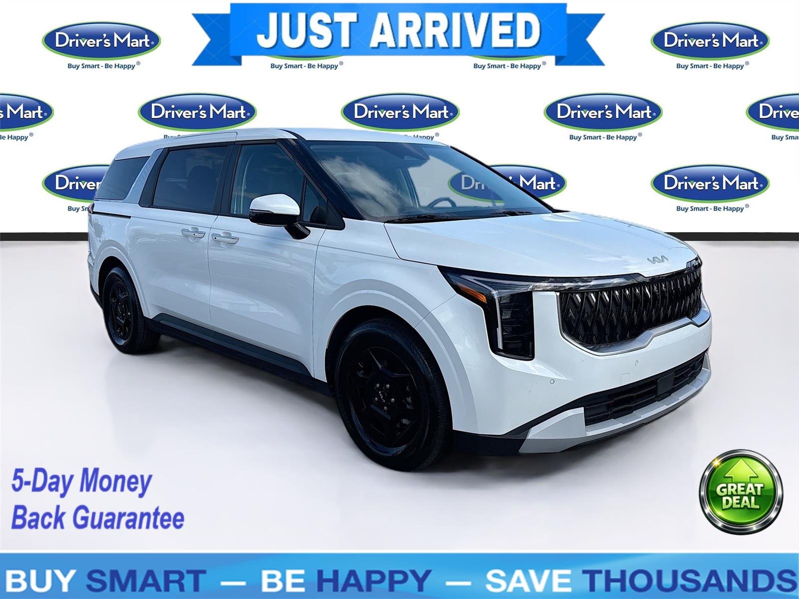 Snow White Pearl 2025 Kia Carnival LXS FWD Minivan Front-Wheel Drive 8-Speed Automatic