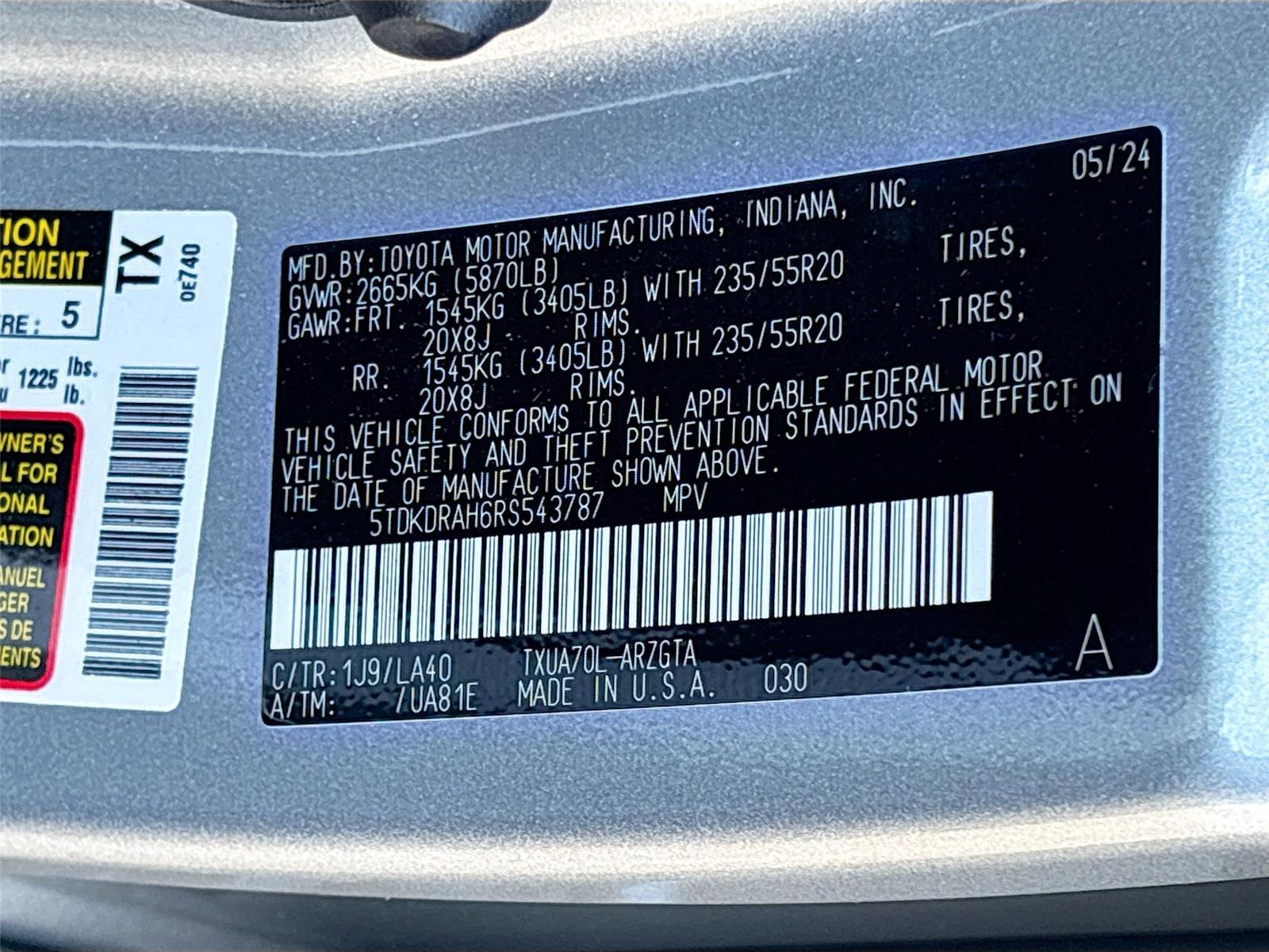 2024 Toyota Highlander Platinum