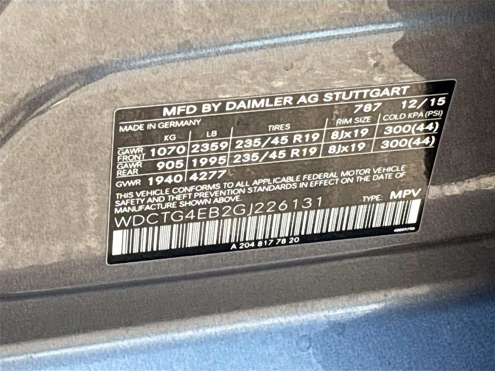 2016 Mercedes-Benz GLA GLA 250