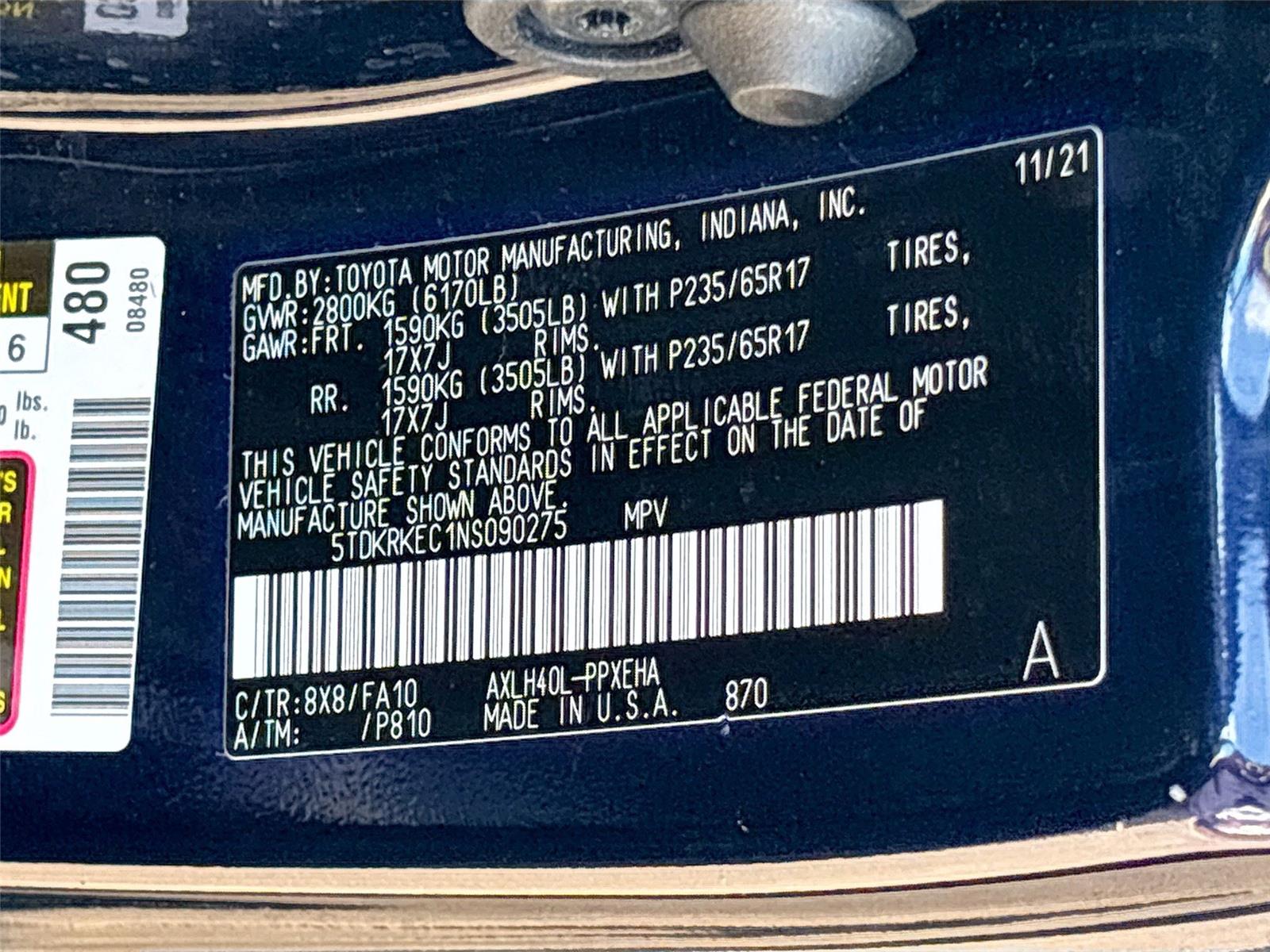 2022 Toyota Sienna LE 8-Passenger