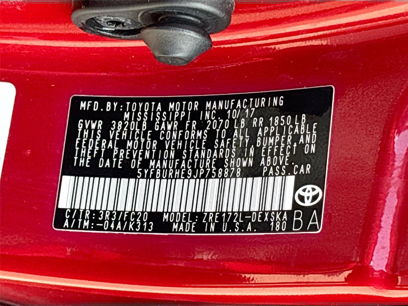 2018 Toyota Corolla SE