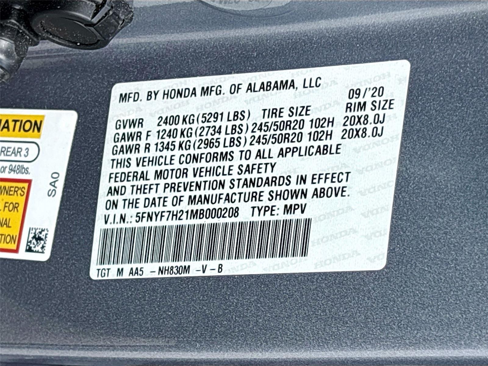 2021 Honda Passport Sport