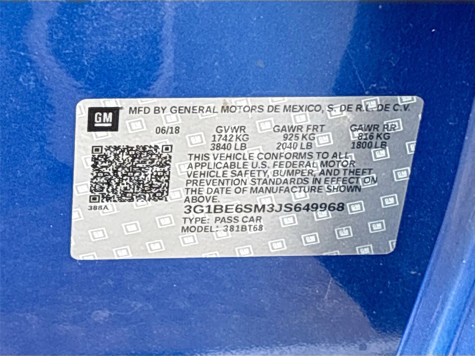 2018 Chevrolet Cruze LT