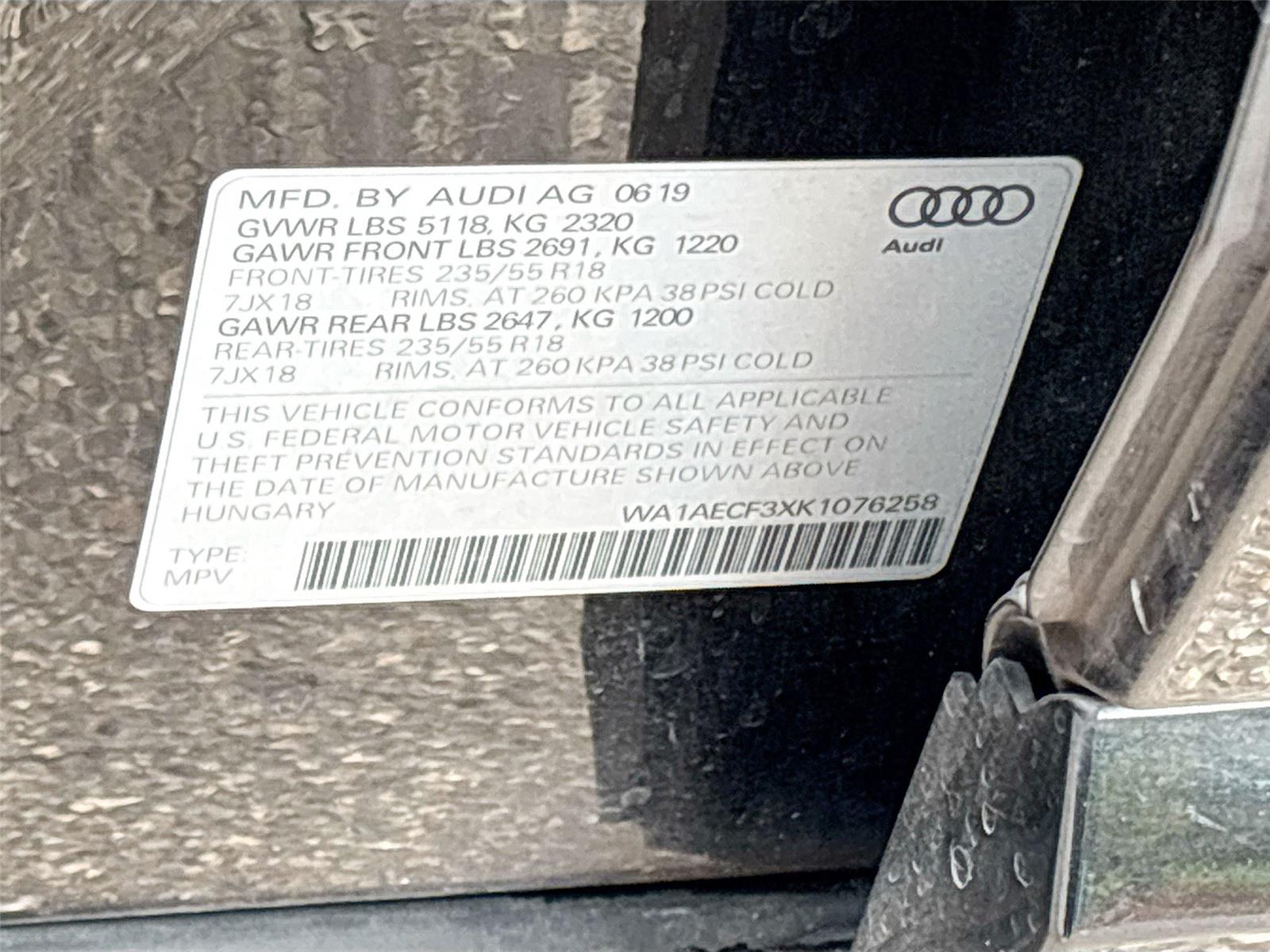 2019 AUDI Q3 PREMIUM