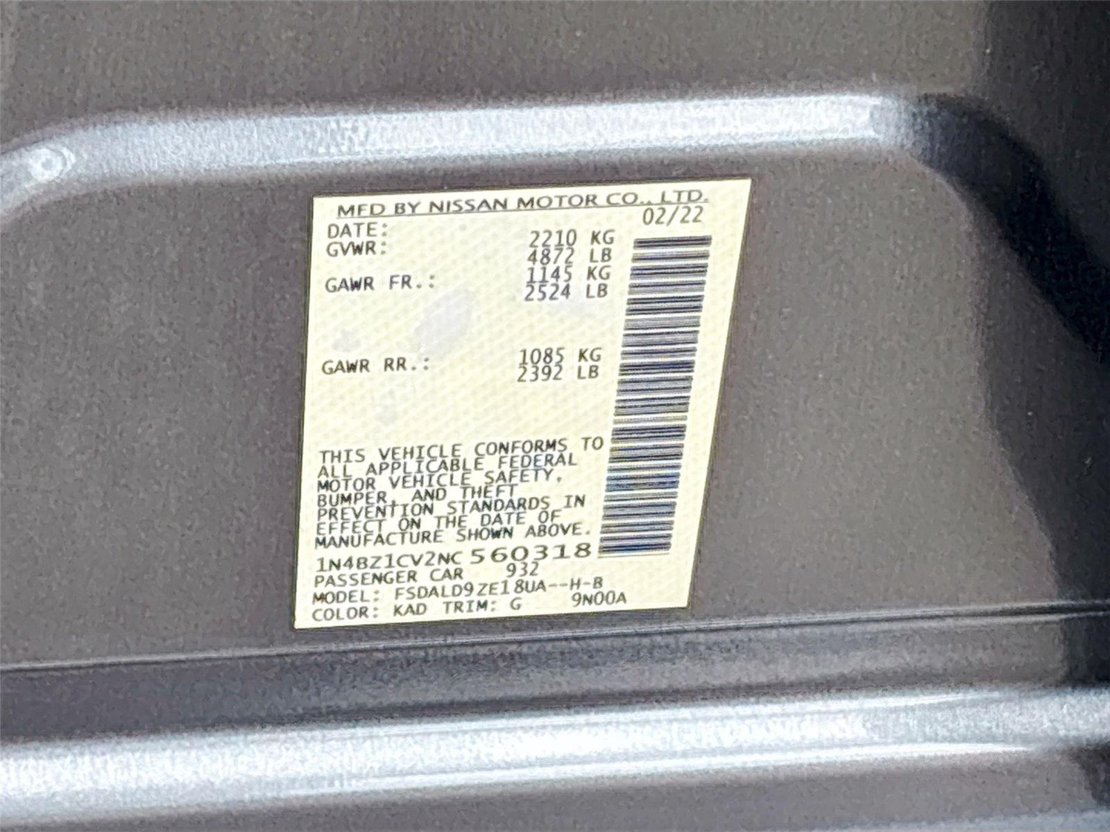 2022 Nissan LEAF SV PLUS