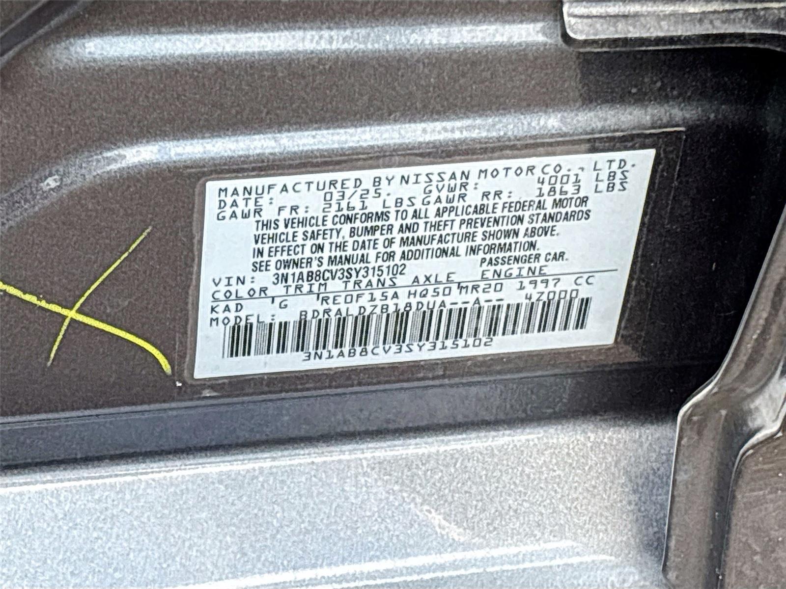 2025 Nissan Sentra SV