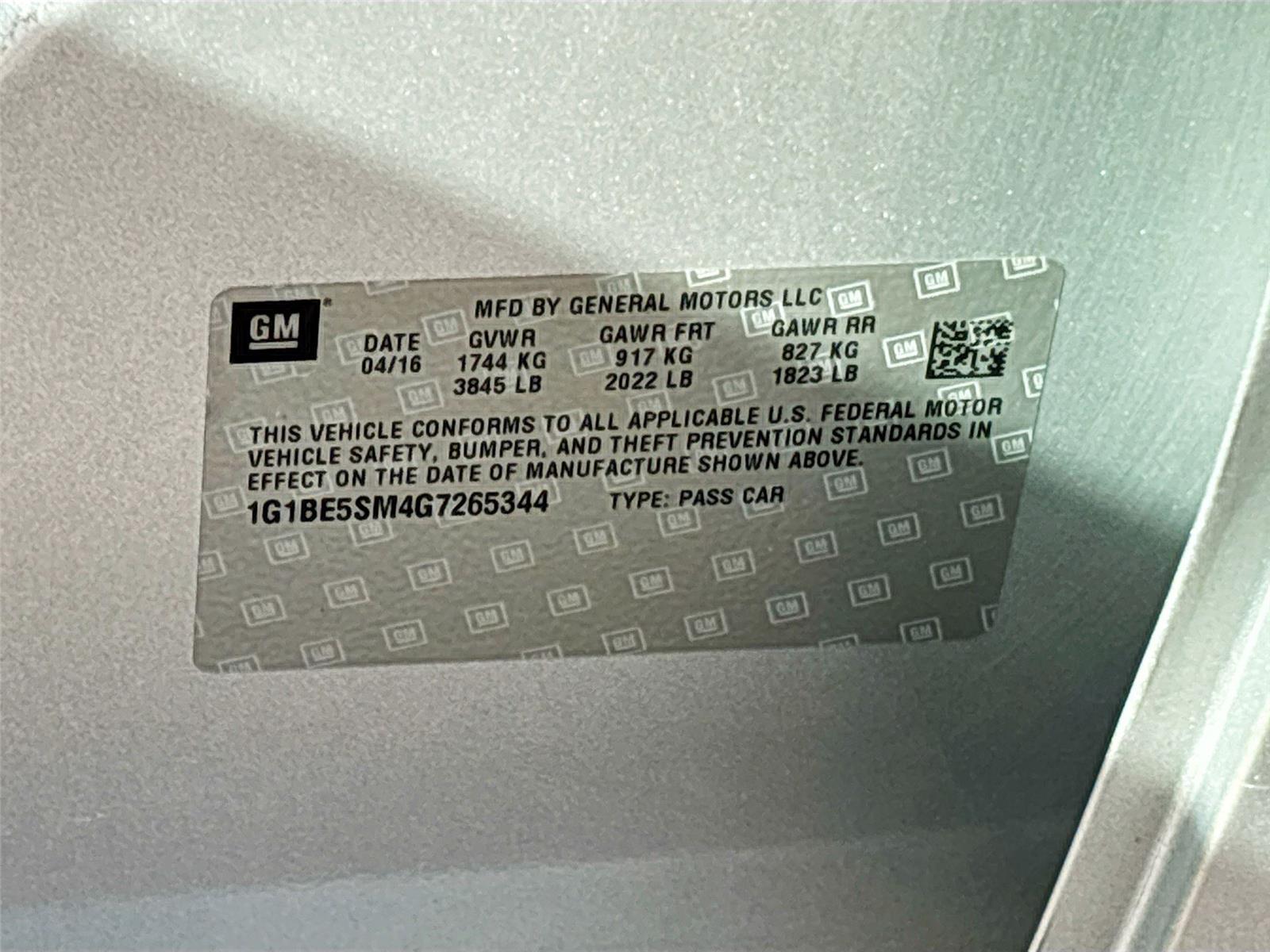 2016 Chevrolet Cruze LT