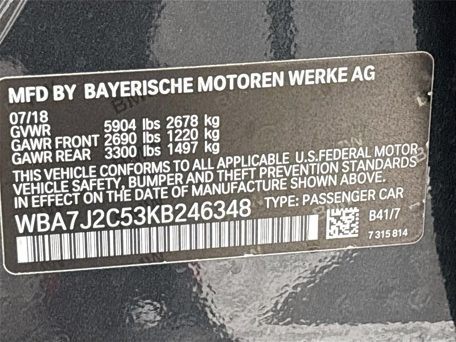 2019 BMW 7 Series 740e xDrive iPerformance