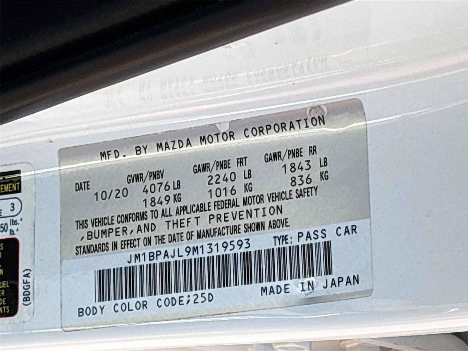 2021 Mazda Mazda3 Hatchback 2.5 S