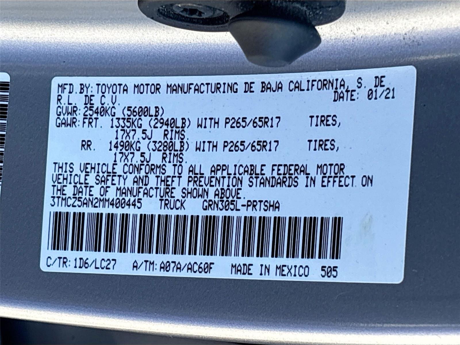 2021 Toyota Tacoma TRD Sport