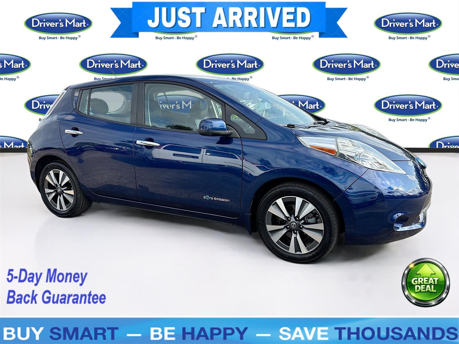 Deep Blue Pearl 2017 Nissan LEAF SL Hatchback Front-Wheel Drive Automatic