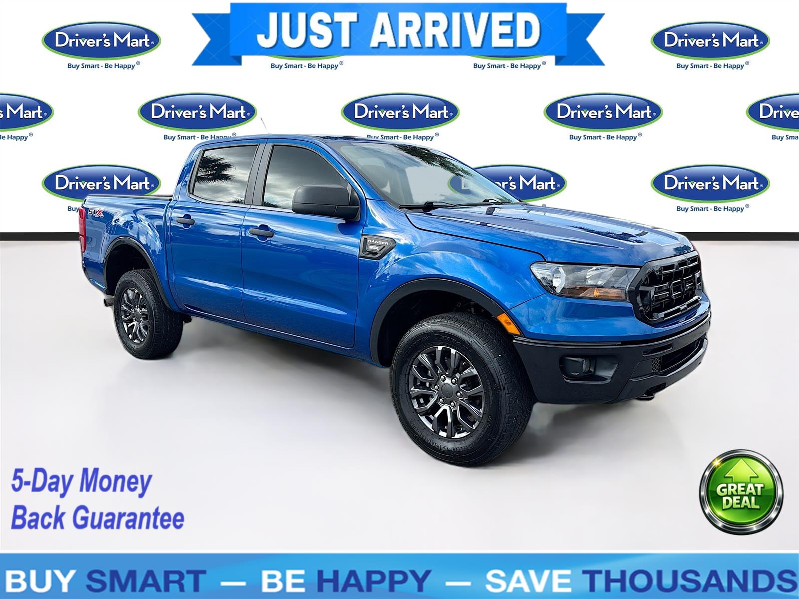 Lightning Blue 2020 Ford Ranger XL SuperCrew RWD Pickup Truck 4X2 Automatic