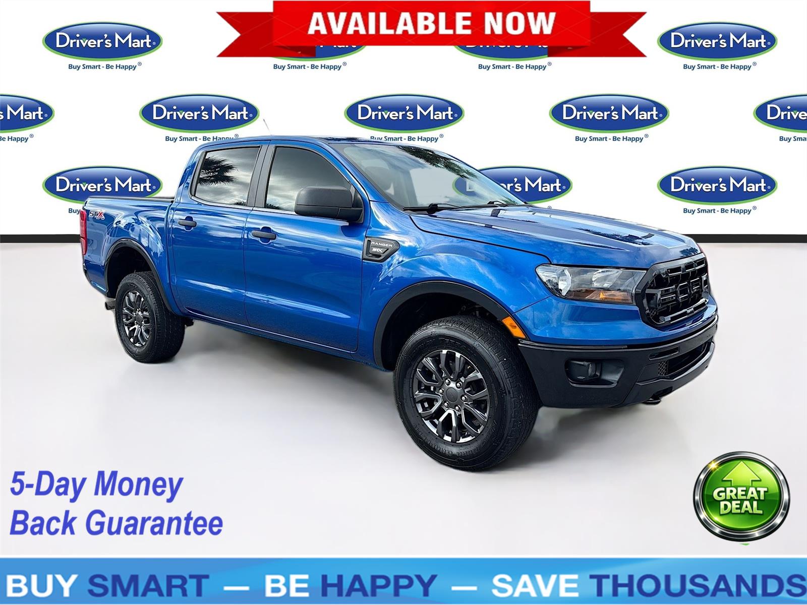 Lightning Blue 2020 Ford Ranger XL SuperCrew RWD Pickup Truck 4X2 Automatic
