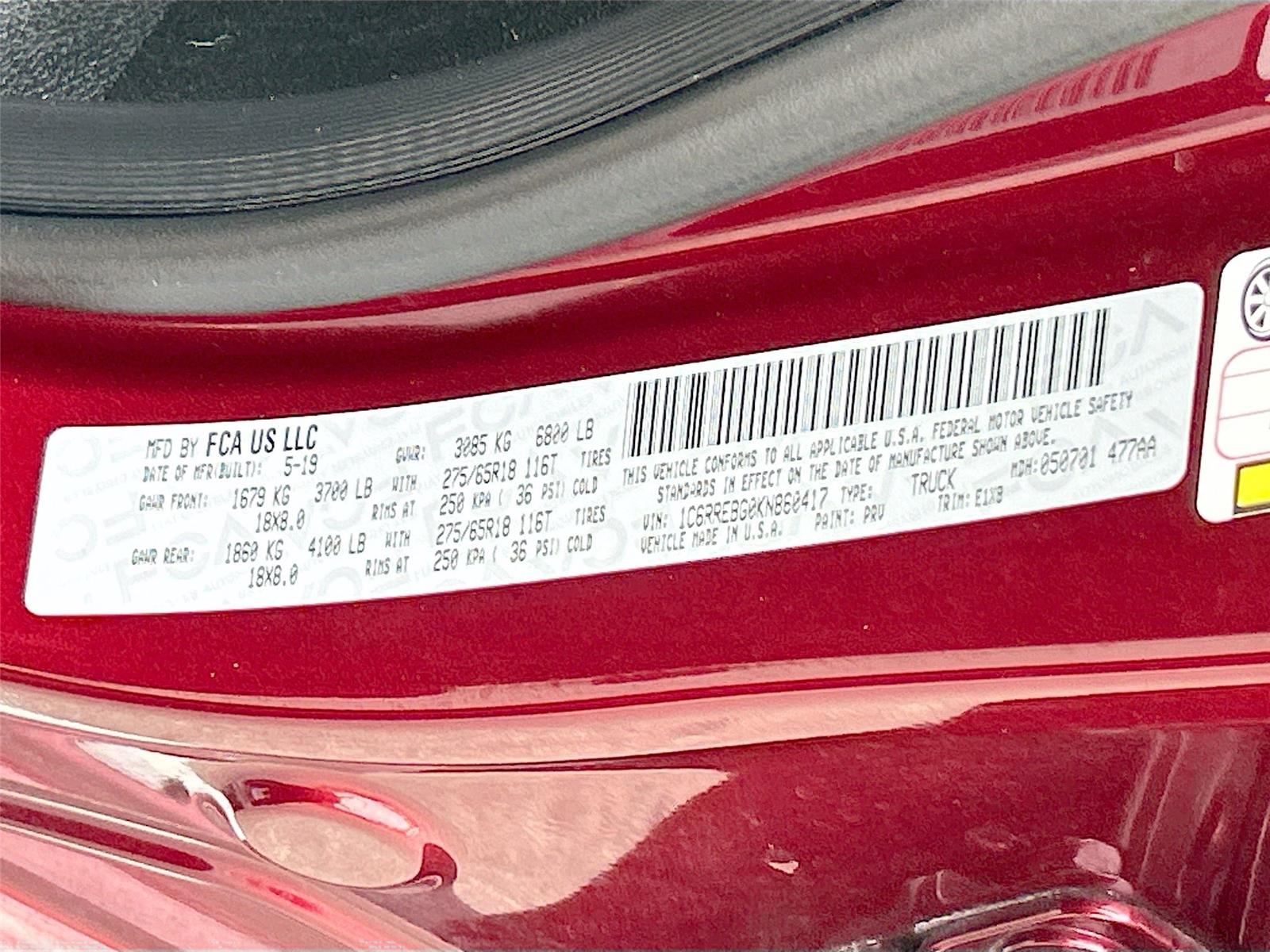 2019 RAM 1500 BIG HORN/L