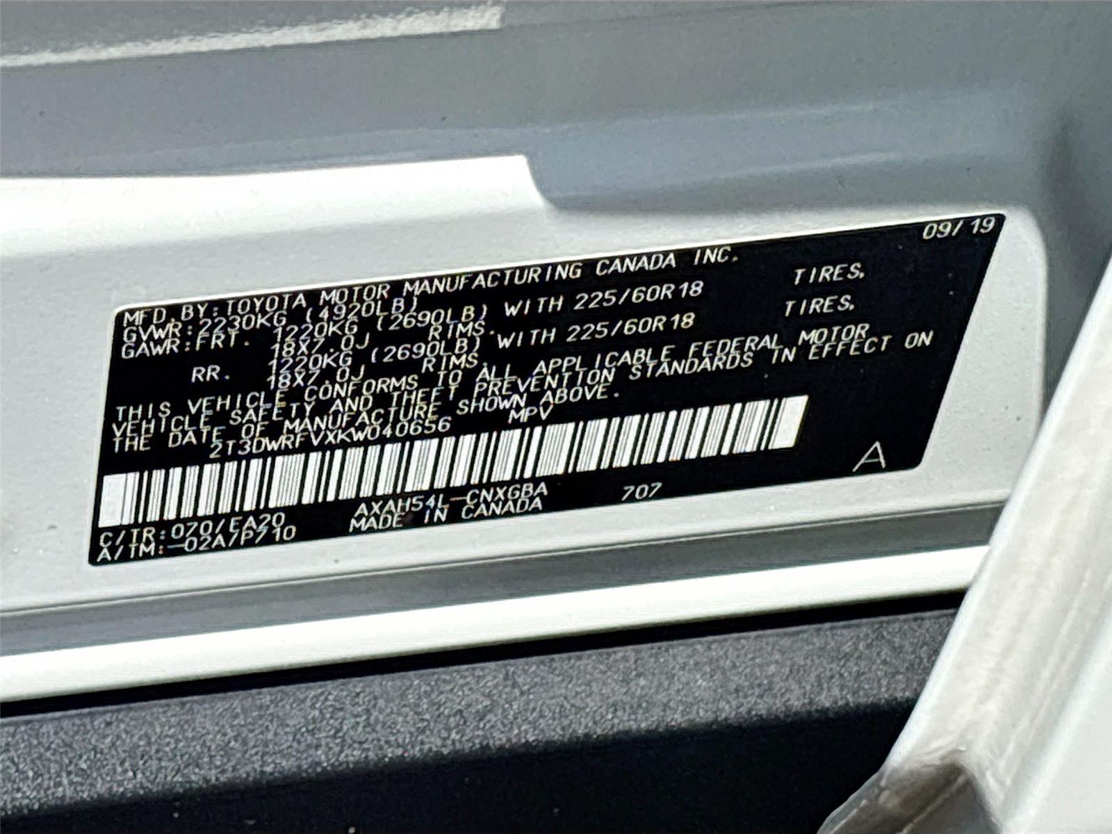2019 Toyota RAV4 Hybrid Limited