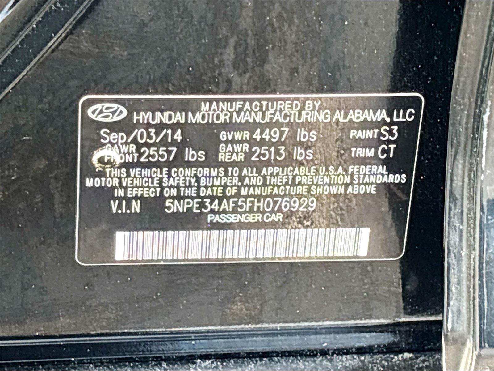 2015 Hyundai Sonata 2.4L Limited