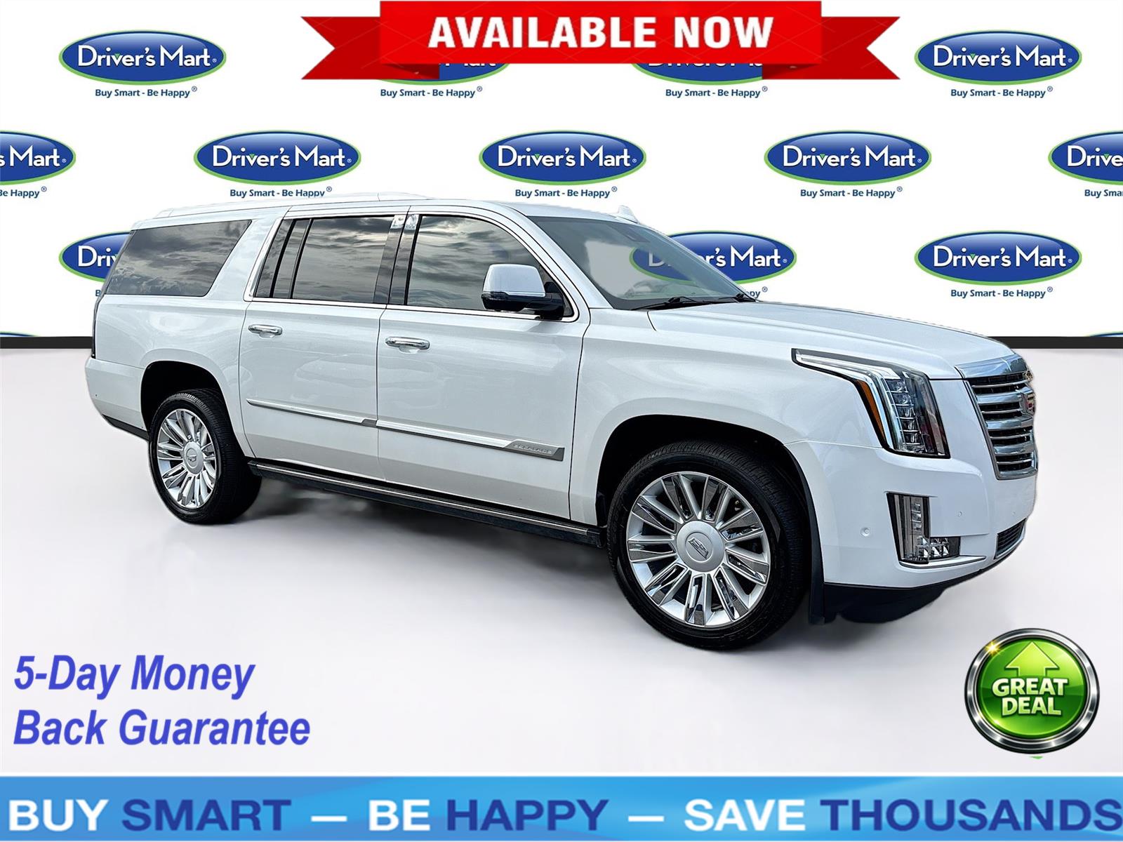 Crystal White Tricoat 2020 Cadillac Escalade ESV Platinum 4WD SUV / Crossover Four-Wheel Drive Automatic
