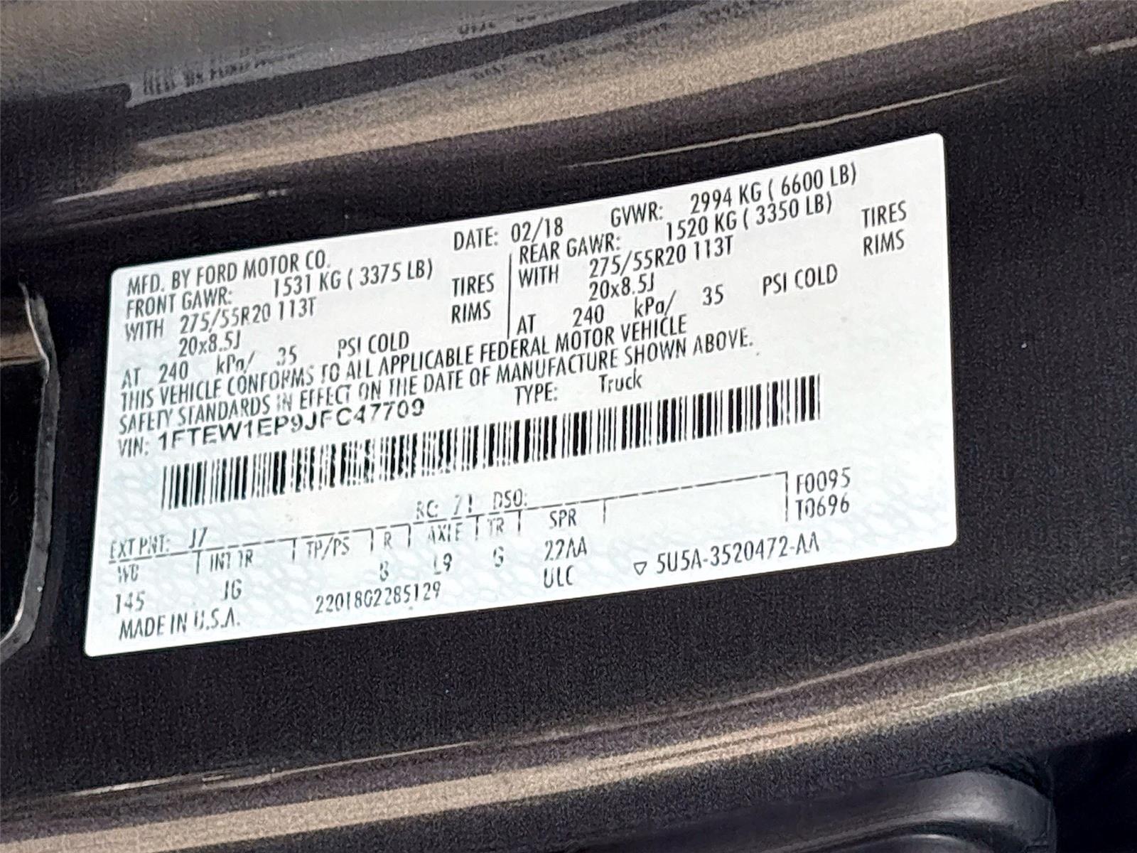 2018 Ford F-150 XL