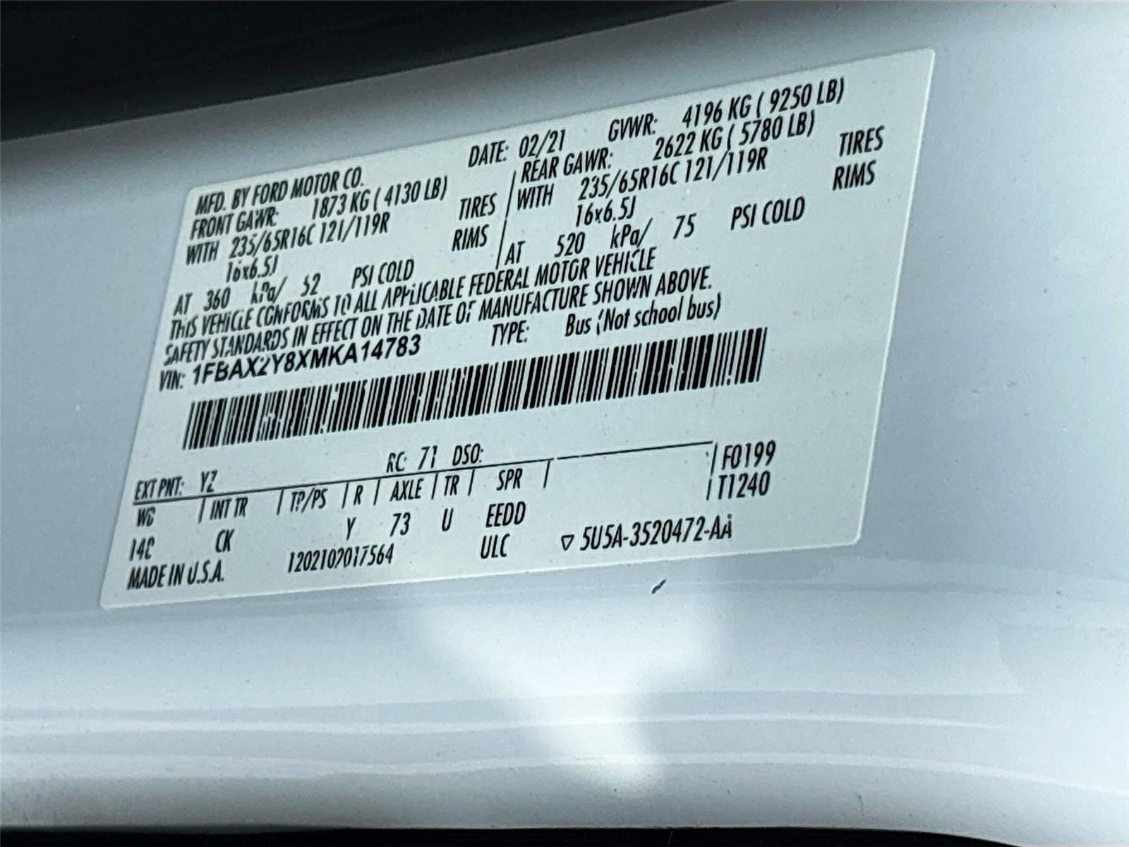 2021 Ford Transit 350 XLT