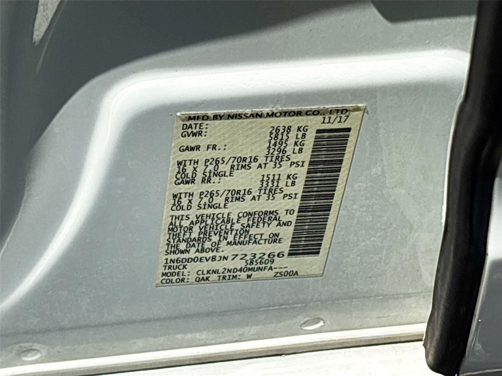 2018 Nissan Frontier SV V6