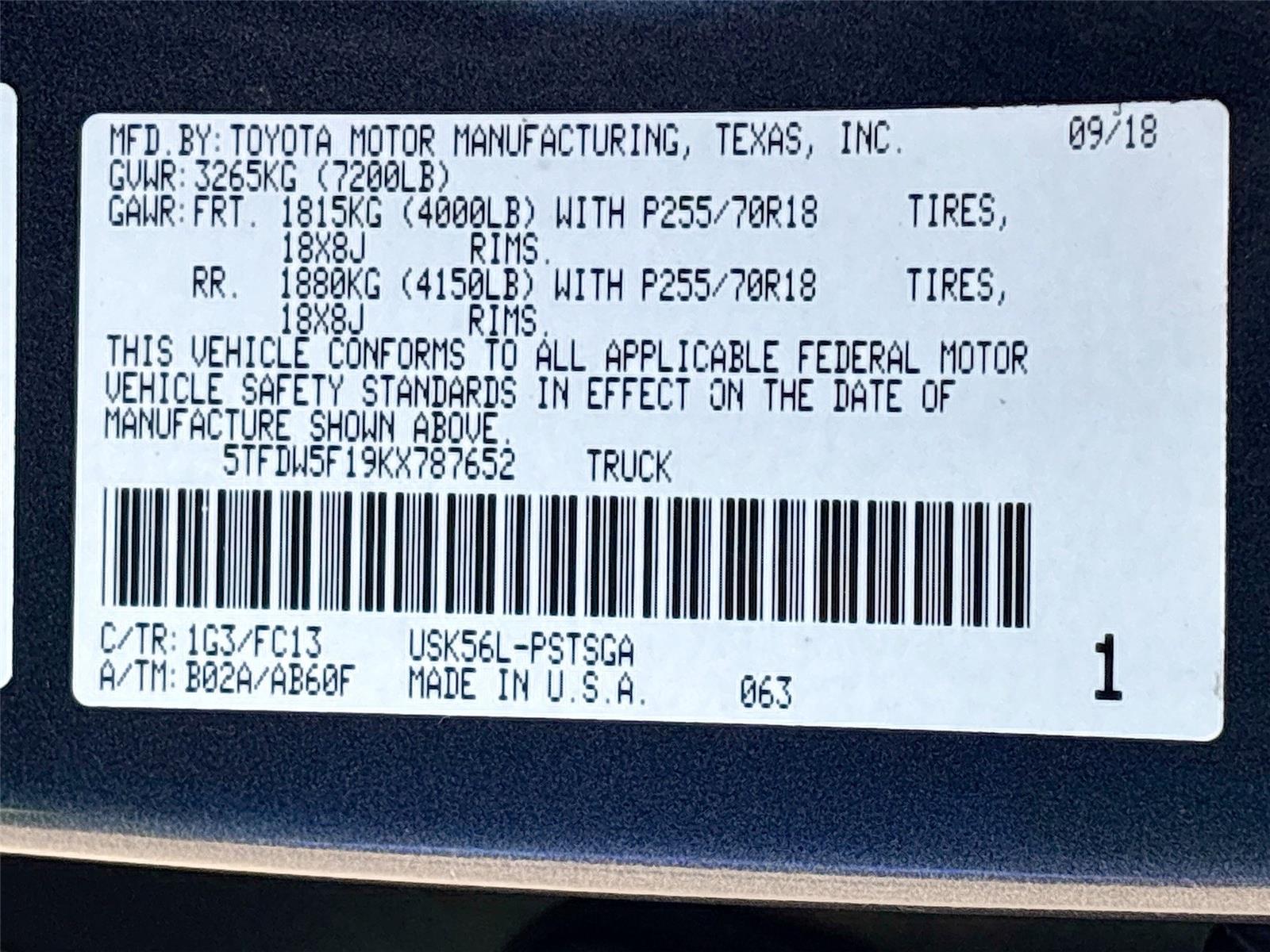 2019 Toyota Tundra SR5